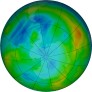 Antarctic ozone map for 2024-07-09